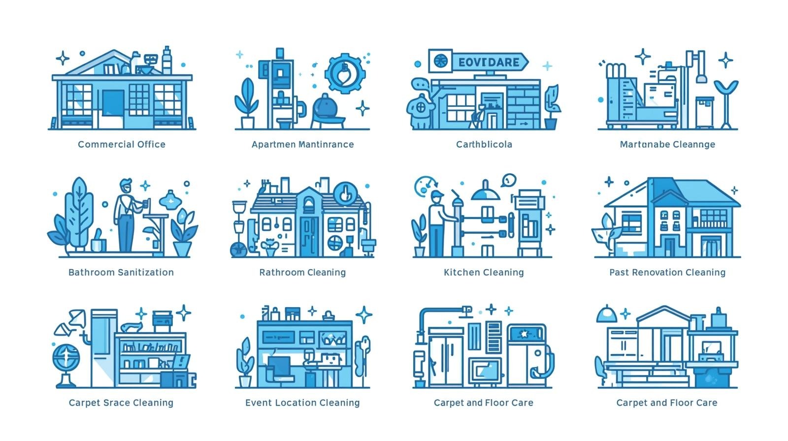 Our Cleaning Services__Commercial office cleaning__Glass and surface cleaning__Apartment maintenance__Sanitization of bathrooms__Kitchen cleaning__Post-renovation cleaning__Event location cleaning__Carp (1)